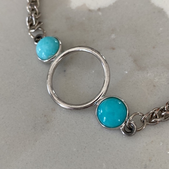 Turquoise Tri-Circle Bracelet - Picture 3 of 7